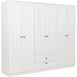 Armoire Lia 210 x 52 x 178 cm - Blanc