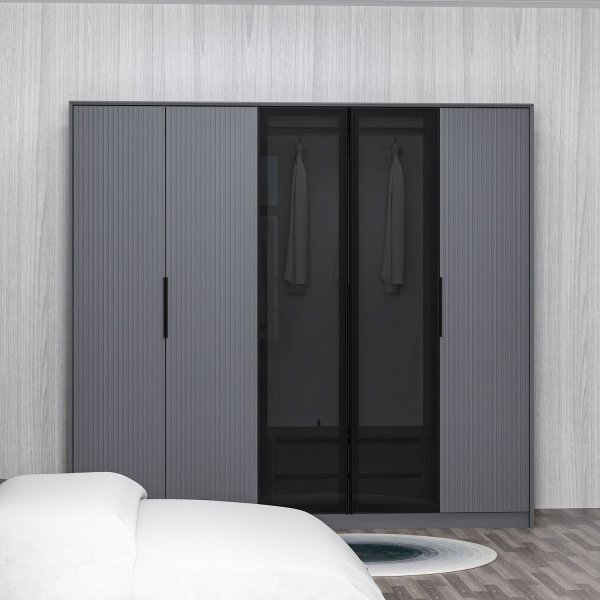 Armoire Kate 228 x 52 x 210 cm - Anthracite