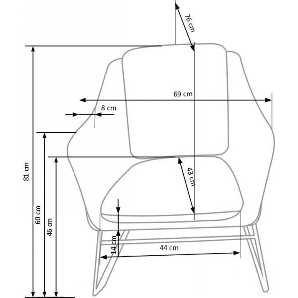 Fauteuil Regina - Bleu