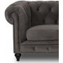 Chesterfield Montgomery 3-sits soffa - Gr sammet