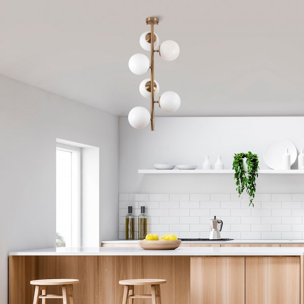 Fasett taklampa 10455 - Vintage/vit