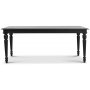 Paris matgrupp 180 cm bord svart + 6 st vita Gaston matstolar