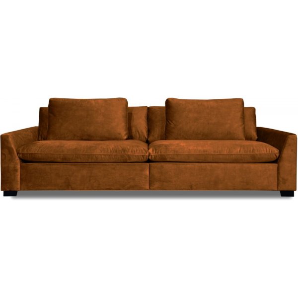 Gabby 4-sits soffa i bronsbrun sammet