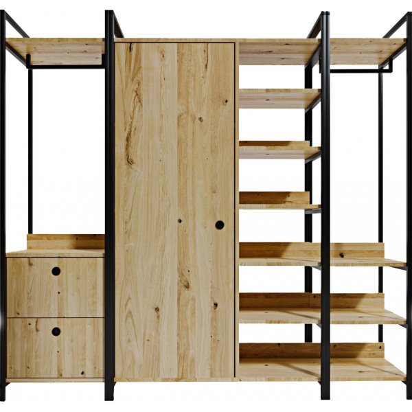 Meuble d\\\'entrée Limbo 600 - Chêne/noir Meuble d\\\'entrée Limbo 600 - Chêne/noir