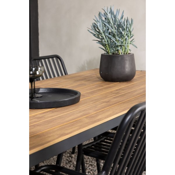 Break utematgrupp med 6 st Peking stolar - Svart/Natur Break utematgrupp med 6 st Peking stolar - Svart/Natur