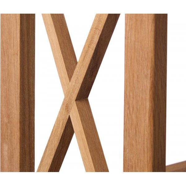 Bibliothèque X en chêne huilé H 124 cm Bibliothèque X en chêne huilé H 124 cm