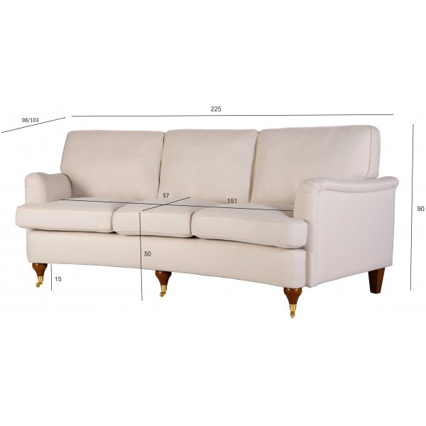 Howard soffa 3-sits beige Howard soffa 3-sits beige