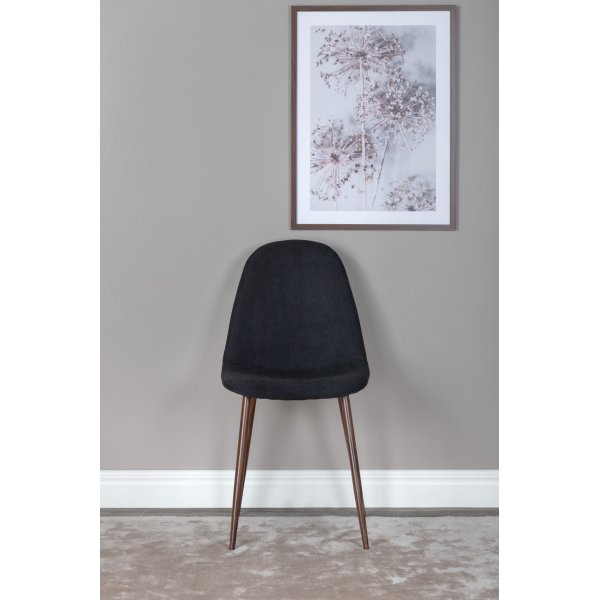 Bridge matstol - Svart/valnt