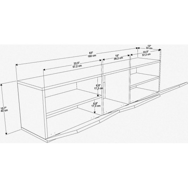 Banc multimdia Carson - Blanc