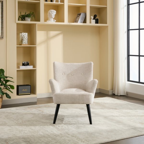 Fauteuil Marie - Crme boucle