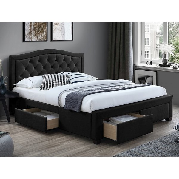Electra sngram 160x200 cm - Svart sammet