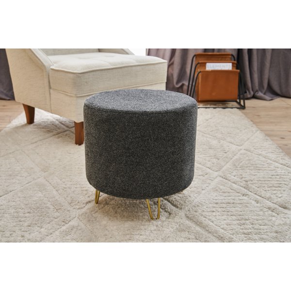 Pouf Asmara - Anthracite/cuivre Pouf Asmara - Anthracite/cuivre