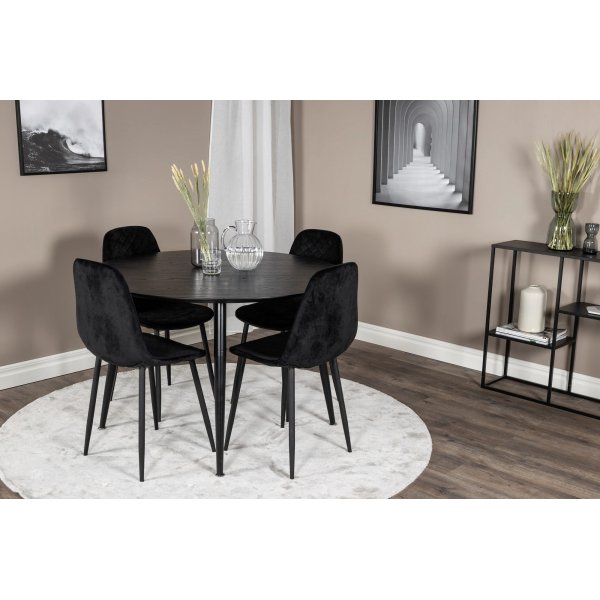 Dipp matbord 115 cm - Svart Dipp matbord 115 cm - Svart