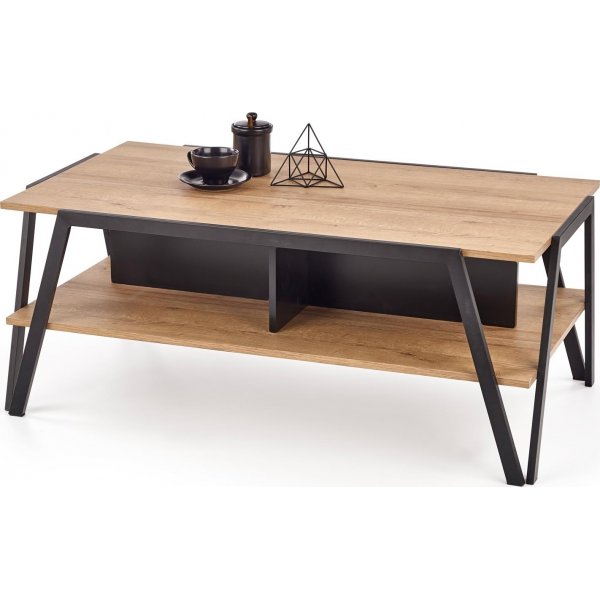 Table basse Pavia 113x 63 cm - Chne/noir