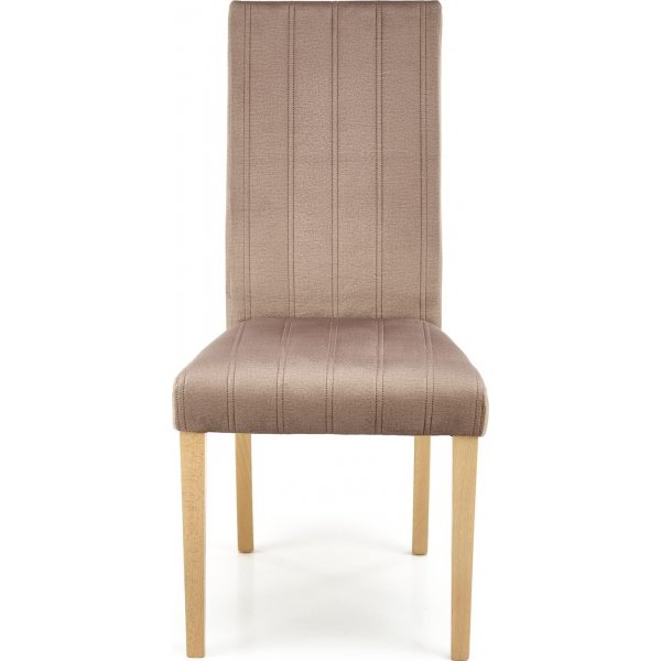 Chaise de salle à manger chiné - Velours beige/hêtre Chaise de salle à manger chiné - Velours beige/hêtre