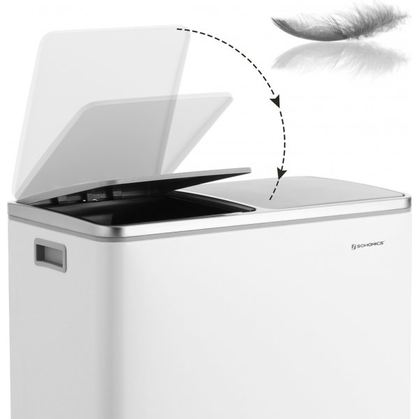 Poubelle Daloa 60 l - Blanc