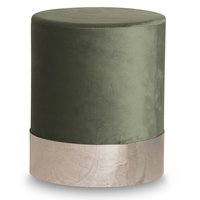Rund sittpuff cylinderformad - Grön (Sammet) / Krom Rund sittpuff cylinderformad - Grön (Sammet) / Krom