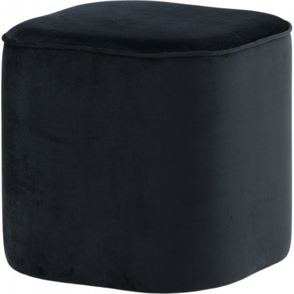 Pouf Chip - Velours noir