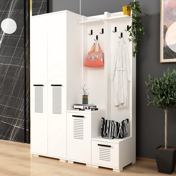 Cintre Asimo 130 x 44,6 x 183 cm - Blanc Cintre Asimo 130 x 44,6 x 183 cm - Blanc