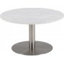 Corby soffbord 80 cm - Vit/nickel
