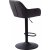 Tabouret de bar Casco - Motif ray gris fonc