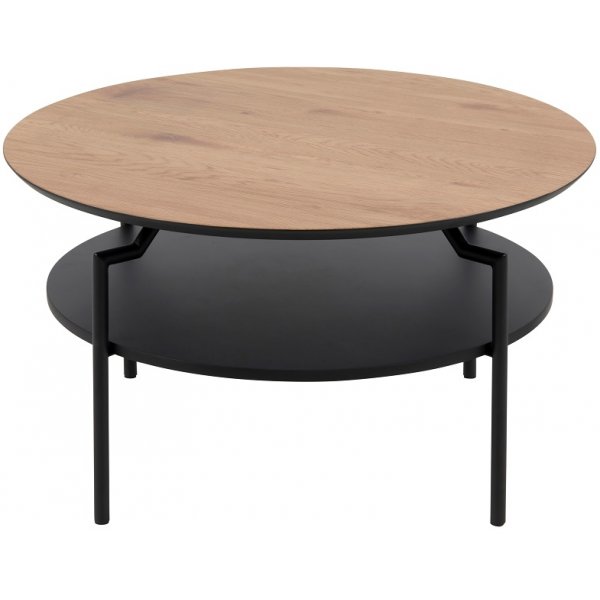 Table basse Goldington Ø80 cm - Chêne/Noir Table basse Goldington Ø80 cm - Chêne/Noir