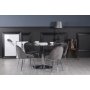 Plaza matgrupp, marmorbord med 4 st Plaza sammets stolar - Gr/Krom