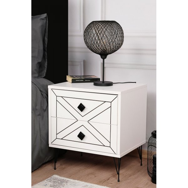 Luna nachtkastje - Wit