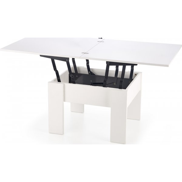 Table basse relevable et abaissante Serafin 80-160 x 80 cm - Blanc Table basse relevable et abaissante Serafin 80-160 x 80 cm - Blanc