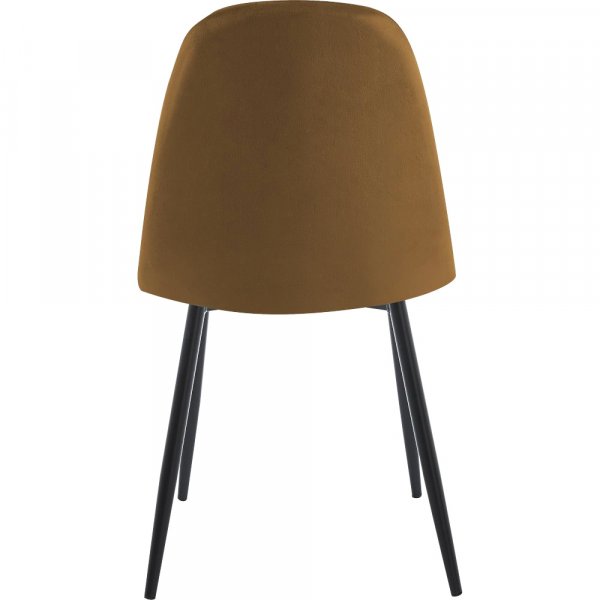 Stol i brun sammet svarta ben + Textilrengöring för möbler Stol i brun sammet svarta ben + Textilrengöring för möbler