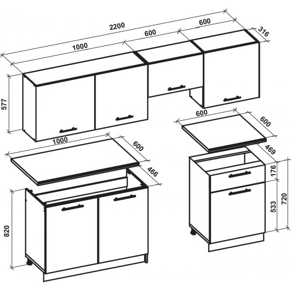 Katia komplett kk 220 cm - Ljusbeige/san marino ek/vit