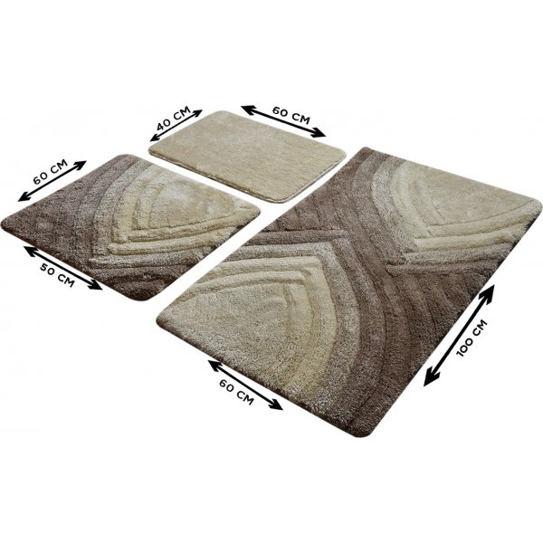 Stella badrumsmatta set - Brun