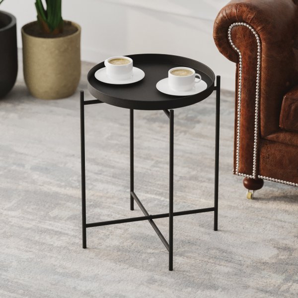 Table basse Vela Ø46 cm - Noir Table basse Vela Ø46 cm - Noir