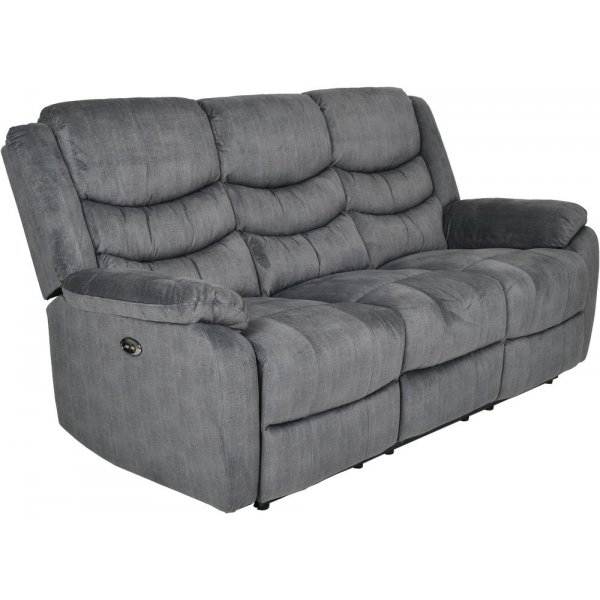 Canap Inclinable lectrique Winfield 3 Places - Gris Fonc