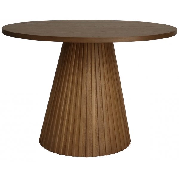Cleo runt matbord 110 cm - Brunbetsad ek