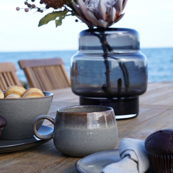 Selma bord 27 cm 4-pack - Grijs/Bruin