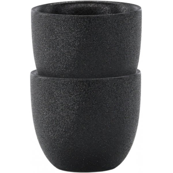 Wabi sabi eierdopje - Zwart