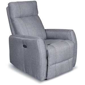 Profitez du fauteuil inclinable lectrique Elof en tissu gris