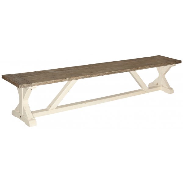 Camden sittbnk i tervunnet tr - 240 cm