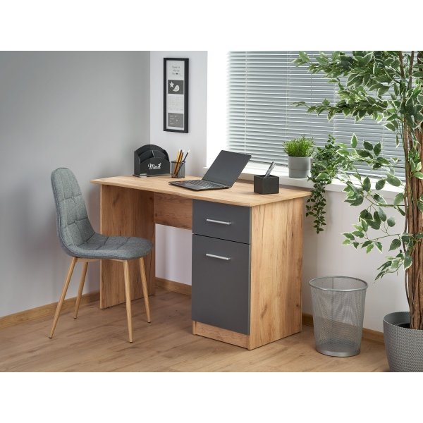 Bureau Sésame 120x55 cm - Chêne/anthracite Bureau Sésame 120x55 cm - Chêne/anthracite