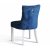Tuva stol i bl sammet med rygghandtag + Mbelvrdskit fr textilier