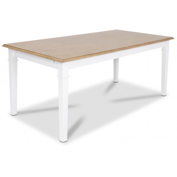 Ramns matbord 140 cm - Vit/Ekbets