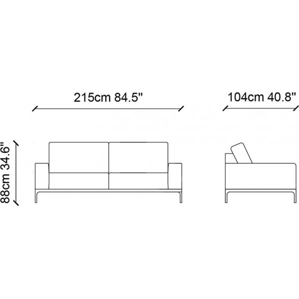 Secret 3-sits soffa - Grå Secret 3-sits soffa - Grå