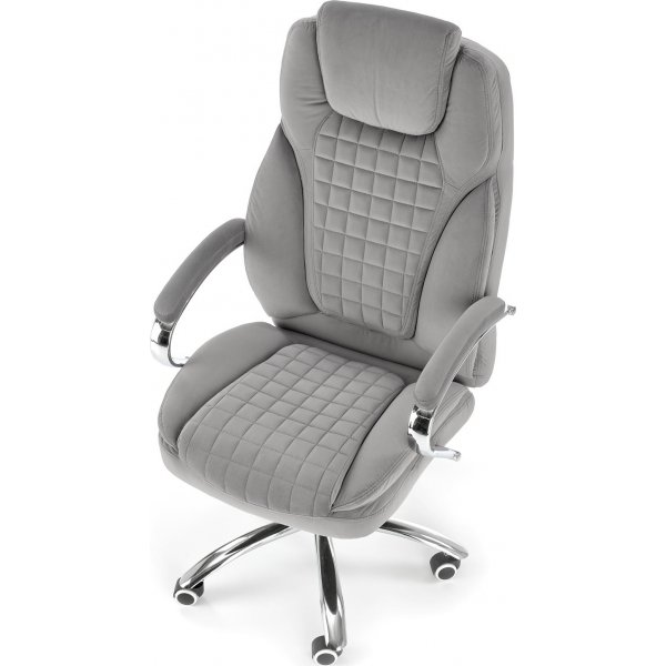 Chaise de bureau Liam - Velours gris Chaise de bureau Liam - Velours gris
