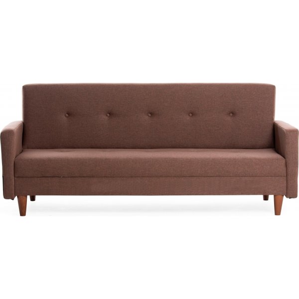 Hiko 3-sits bddsoffa Brun