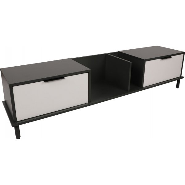 Ibiza TV-b�nk - Vit/antracit