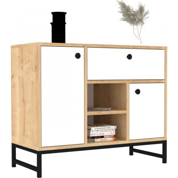 Armoire Inci - Blanc/noir Armoire Inci - Blanc/noir