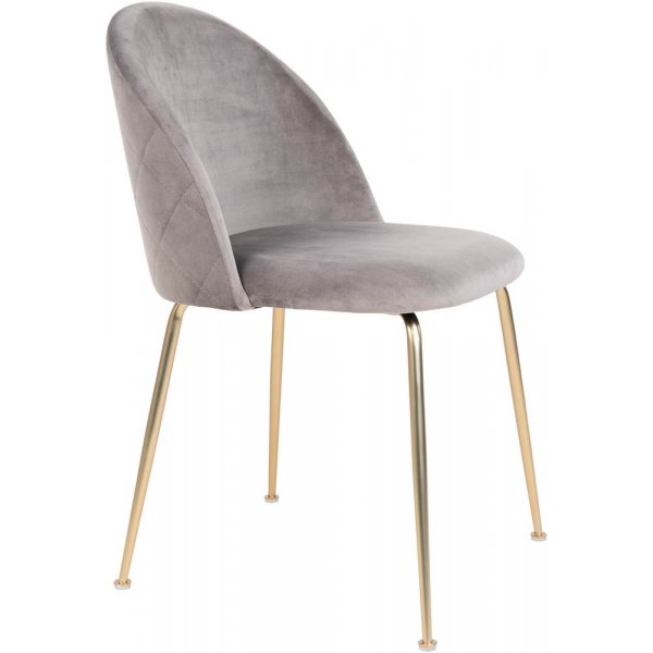 Chaise Geneve - Gris/laiton Chaise Geneve - Gris/laiton