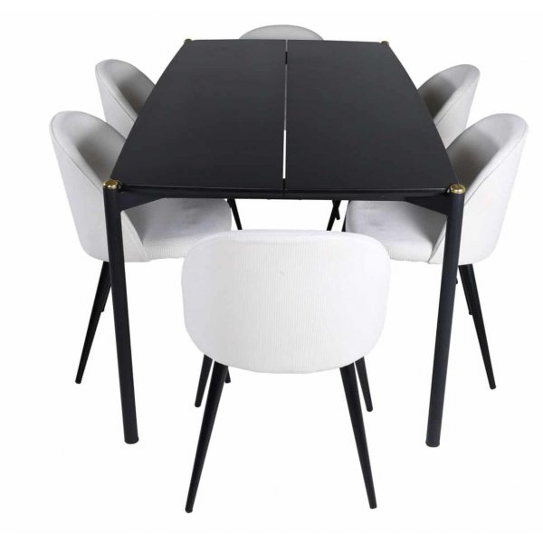 Matgrupp Pelle 190x90 cm inkl 6 st Alice stolar i manchester Matgrupp Pelle 190x90 cm inkl 6 st Alice stolar i manchester