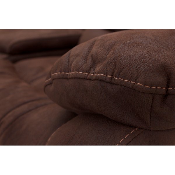 Kensington elektrisk 3-sits soffa med ställbart nackstöd - Brun Kensington elektrisk 3-sits soffa med ställbart nackstöd - Brun